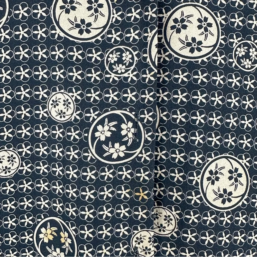 Vintage 100% Silk Black Floral Patterned Button-Up Shirt Anne Namba - Picture 9 of 11